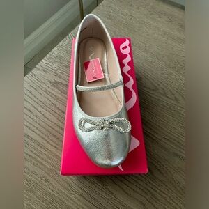 Nina Big girls Silver Metallic ballet flat 5